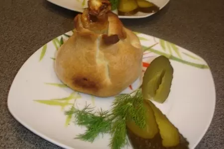 Золотой петушок в мешочке с ризотто: шаг 8