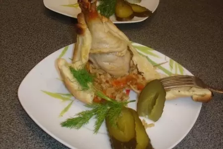 Золотой петушок в мешочке с ризотто: шаг 9