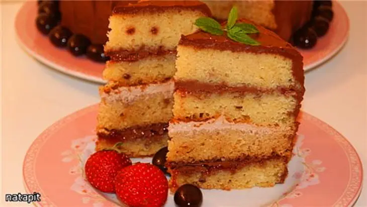 Американский торт (cake with dark chocolate buttercream): шаг 8