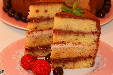 Американский торт (cake with dark chocolate buttercream): шаг 8