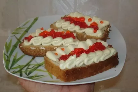 Пирожное "бутерброды с красной икрой": шаг 9