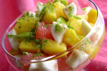 Фруктовый салат с лаймом и мятным сиропом: шаг 6
