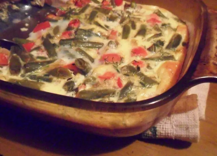 Стручковая фасоль, запечённая с яйцом: шаг 9