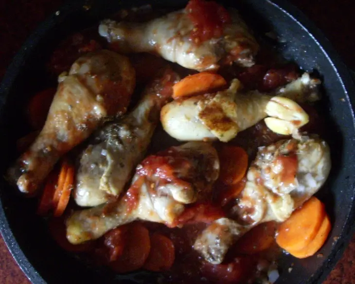 Голень цыпленка в красном вине или почти coq au vin: шаг 5