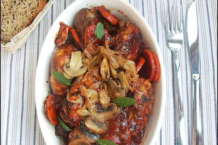 Голень цыпленка в красном вине или почти coq au vin: шаг 13