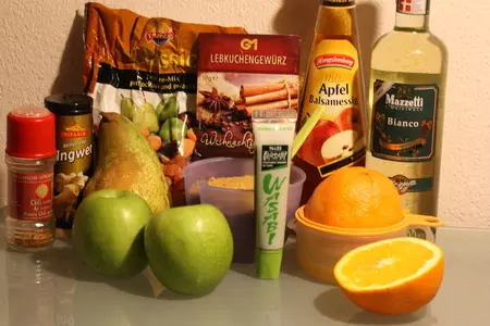 Фруктовый чатни // очень фруктовый, пряный соус  к мясу на рождество: шаг 1