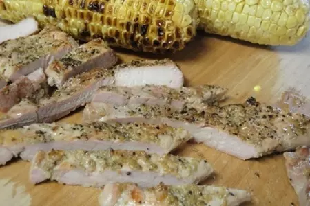 Свинина с фенхелем под чесночным соусом с кукурузой: шаг 8