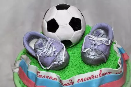 Торт "юному футболисту" + фото-галерея медовиков: шаг 13
