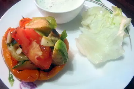 Куриные крылышки с овощами и соусом "полный гриль": шаг 11