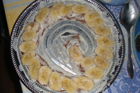 Торт "банановая змейка в шоколадной глазури": шаг 4
