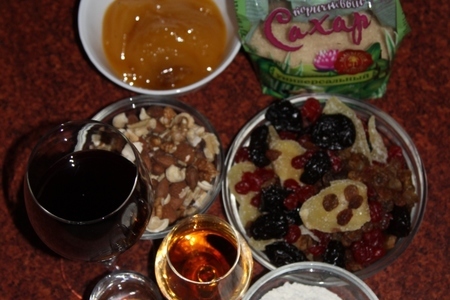 Рождественский пирог с орехами, сухофруктами, мандаринами и алкогольными нотками: шаг 8