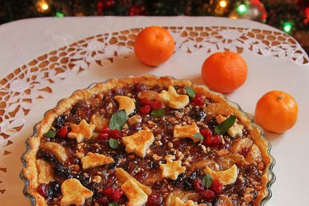 Рождественский пирог с орехами, сухофруктами, мандаринами и алкогольными нотками: шаг 18