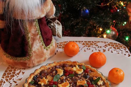 Рождественский пирог с орехами, сухофруктами, мандаринами и алкогольными нотками: шаг 19