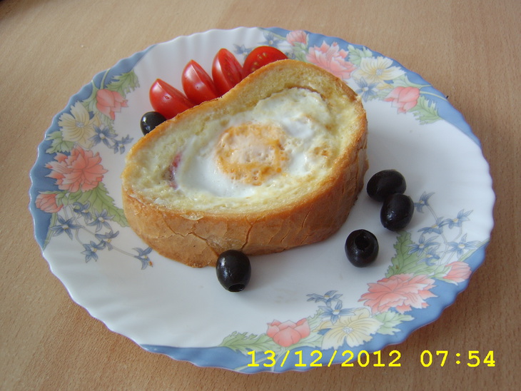 Горячий бутерброд с яйцом: шаг 6