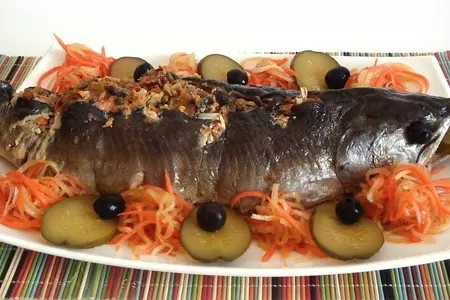 Горбуша, фаршированная овощами: шаг 4