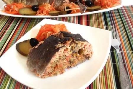 Горбуша, фаршированная овощами: шаг 5