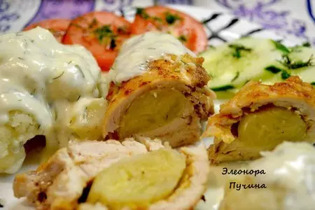 Куриный рулет с бананом: шаг 7