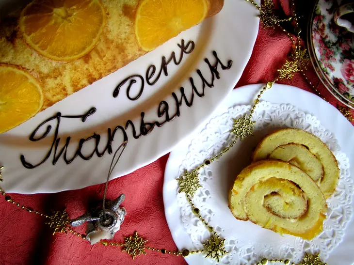 Цитрусовый бисквитный рулет: шаг 22