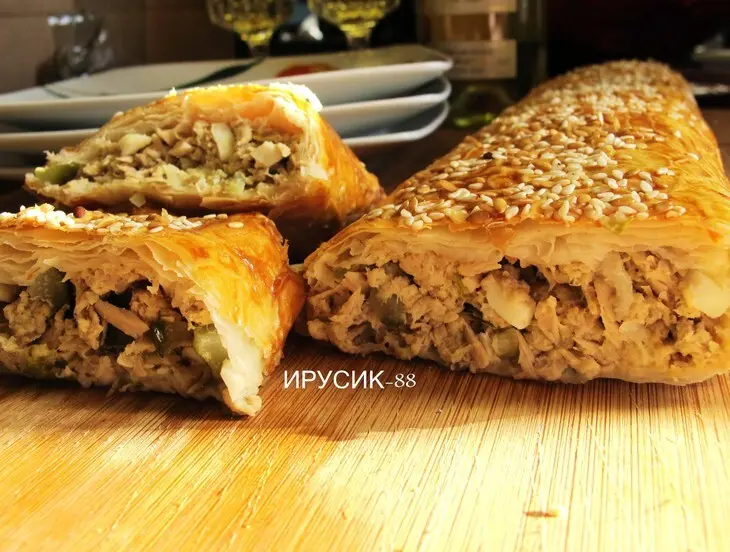 Штрудель с дыней  для венерочки.  + бонус штрудель рыбный: шаг 9