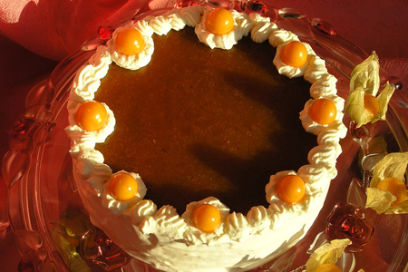 Эксклюзивный бисквитно-муссовый торт "апельсин и хурма": шаг 22