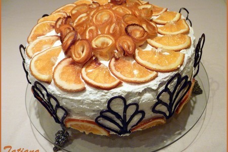 Торт "апельсиновая феерия" (фм бисквитный): шаг 15