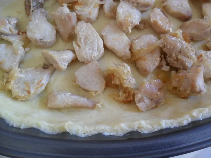 Киш лорен с кроликом и сыром: шаг 5
