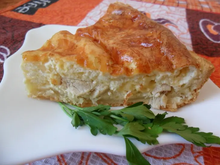 Киш лорен с кроликом и сыром: шаг 7