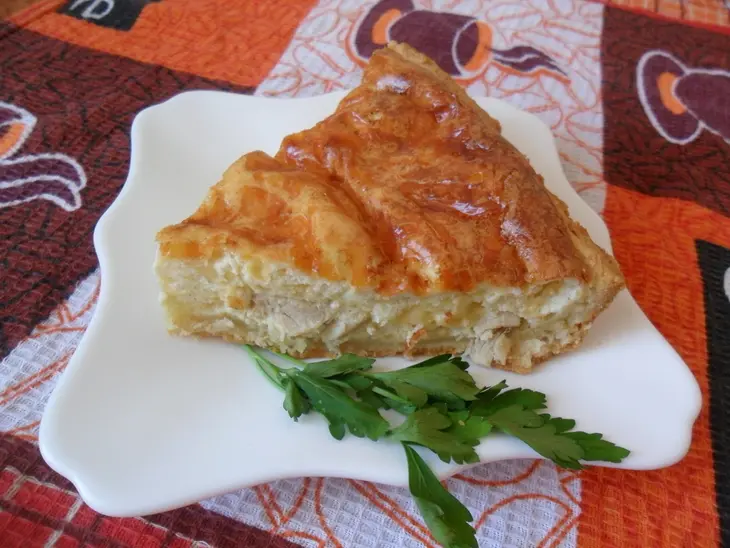 Киш лорен с кроликом и сыром: шаг 8
