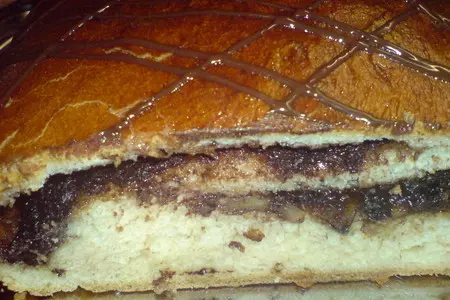 Штрудель "зигзаг" (с черносливом,орехами и горьким шоколадом): шаг 9