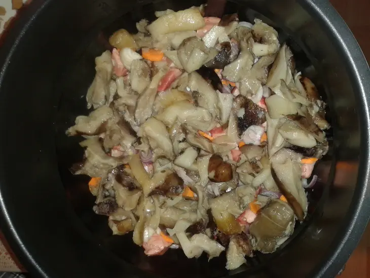 Мясо с грибами и картофелем в мультиварке: шаг 8
