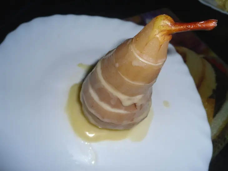 Десерт из груш, белого шоколадного ганаша и вина "the pear tower": шаг 14