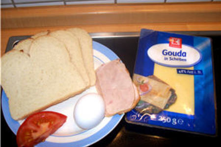 Лёгкий сэндвич к завтраку: шаг 1