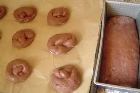 Шоколадный хлеб, с булочками.: шаг 1