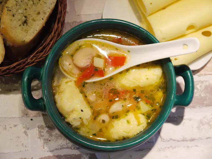 Овощной суп с манно-сырными клецками: шаг 5