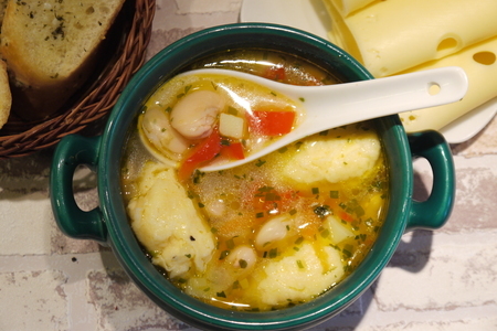 Овощной суп с манно-сырными клецками: шаг 5