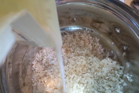 Нежный молочный рис с вишневым мармеладом.: шаг 3