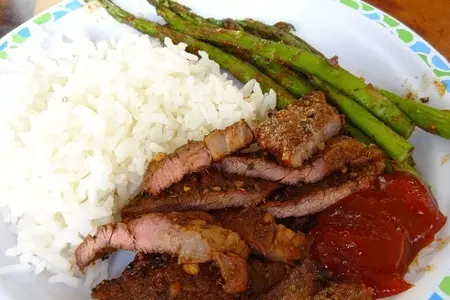 Мясо и спаржа с рисом: шаг 8