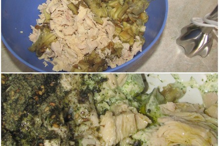 Порционный салат из куриной грудки и запеченых баклажанов: шаг 1