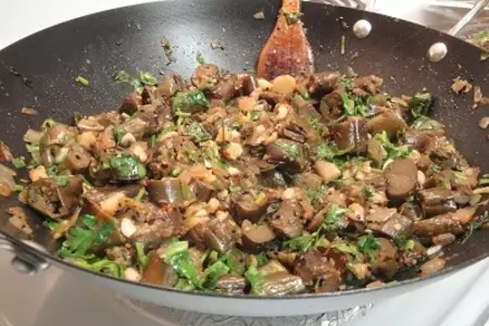 Баклажаны с орехами и кунжутными семенами: шаг 7