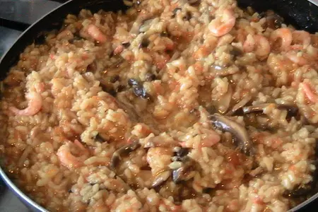 Ризотто с грибами и креветками: шаг 5