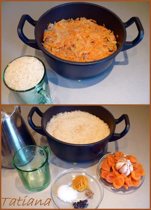 Плов с индейкой и курагой: шаг 6