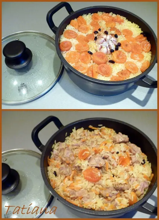 Плов с индейкой и курагой: шаг 8