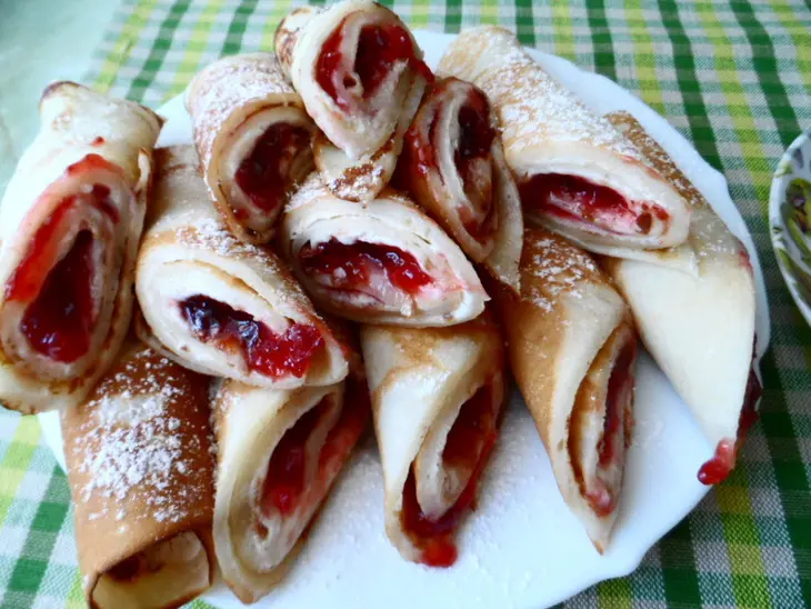 Блинчики  к моему небольшому юбилею! (4 года как я с вами): шаг 7