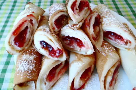Блинчики  к моему небольшому юбилею! (4 года как я с вами): шаг 8