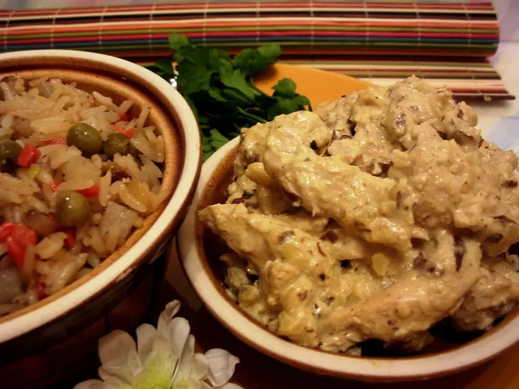 Куриная грудка карри и плов с картошкой.: шаг 16