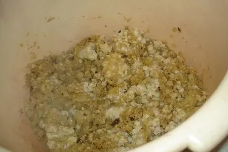 Колбаса кровяная домашняя с грибами и рисом.: шаг 4