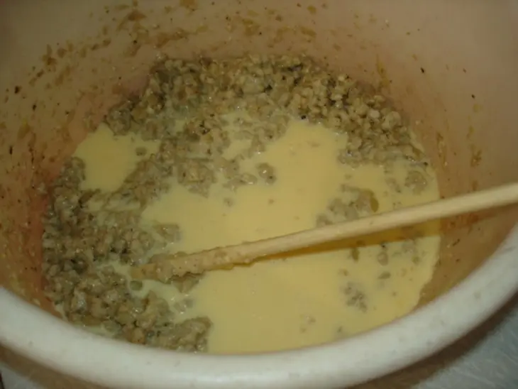 Колбаса кровяная домашняя с грибами и рисом.: шаг 5