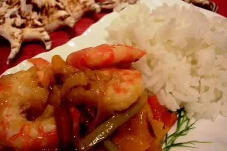 Рис с креветками и ананасом.: шаг 7