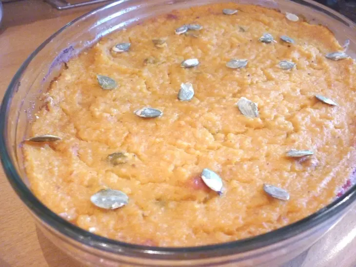 Рисовая запеканка с тыковкой и клюковкой): шаг 6