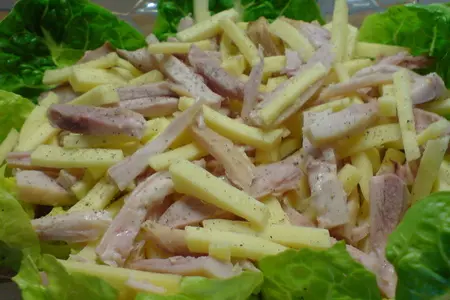 Чешский салат с курятиной и сыром: шаг 4